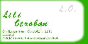 lili otroban business card